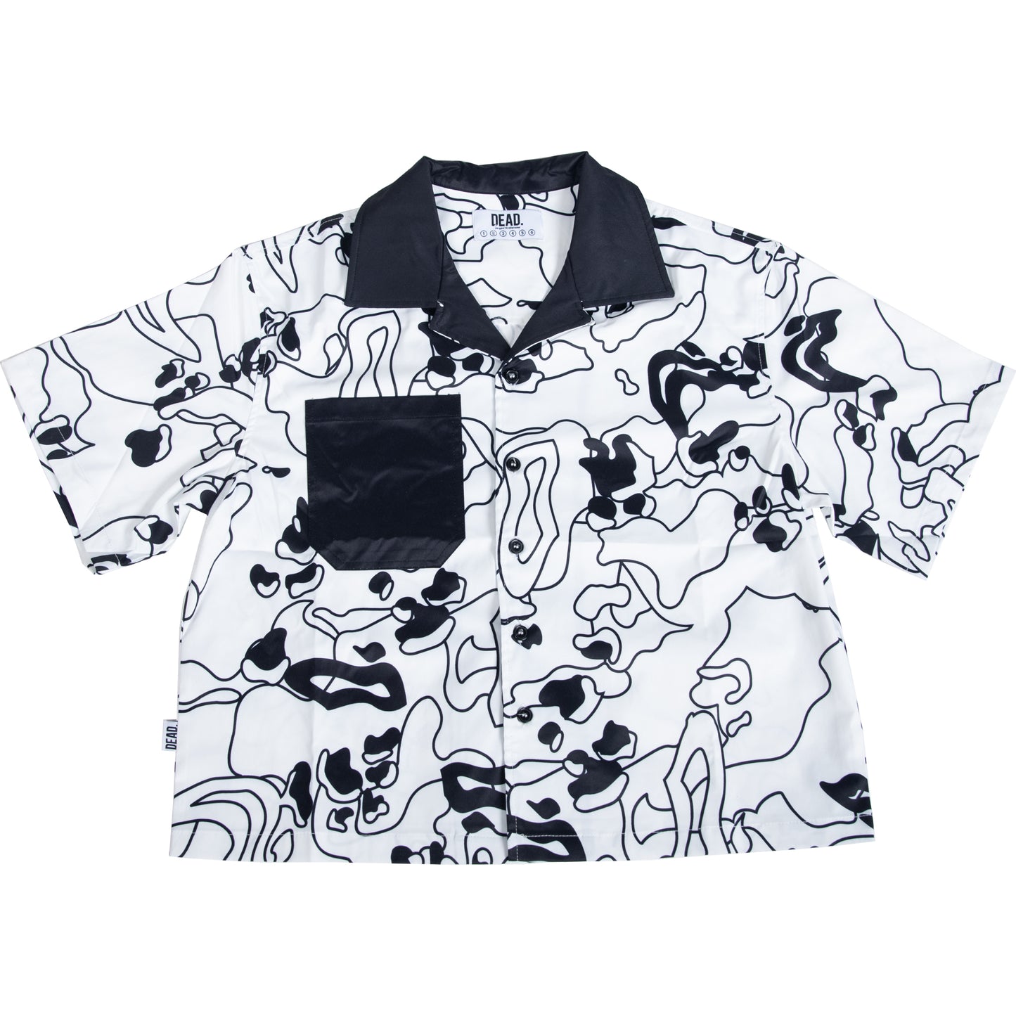 DEAD. camo bowling shirt W/B