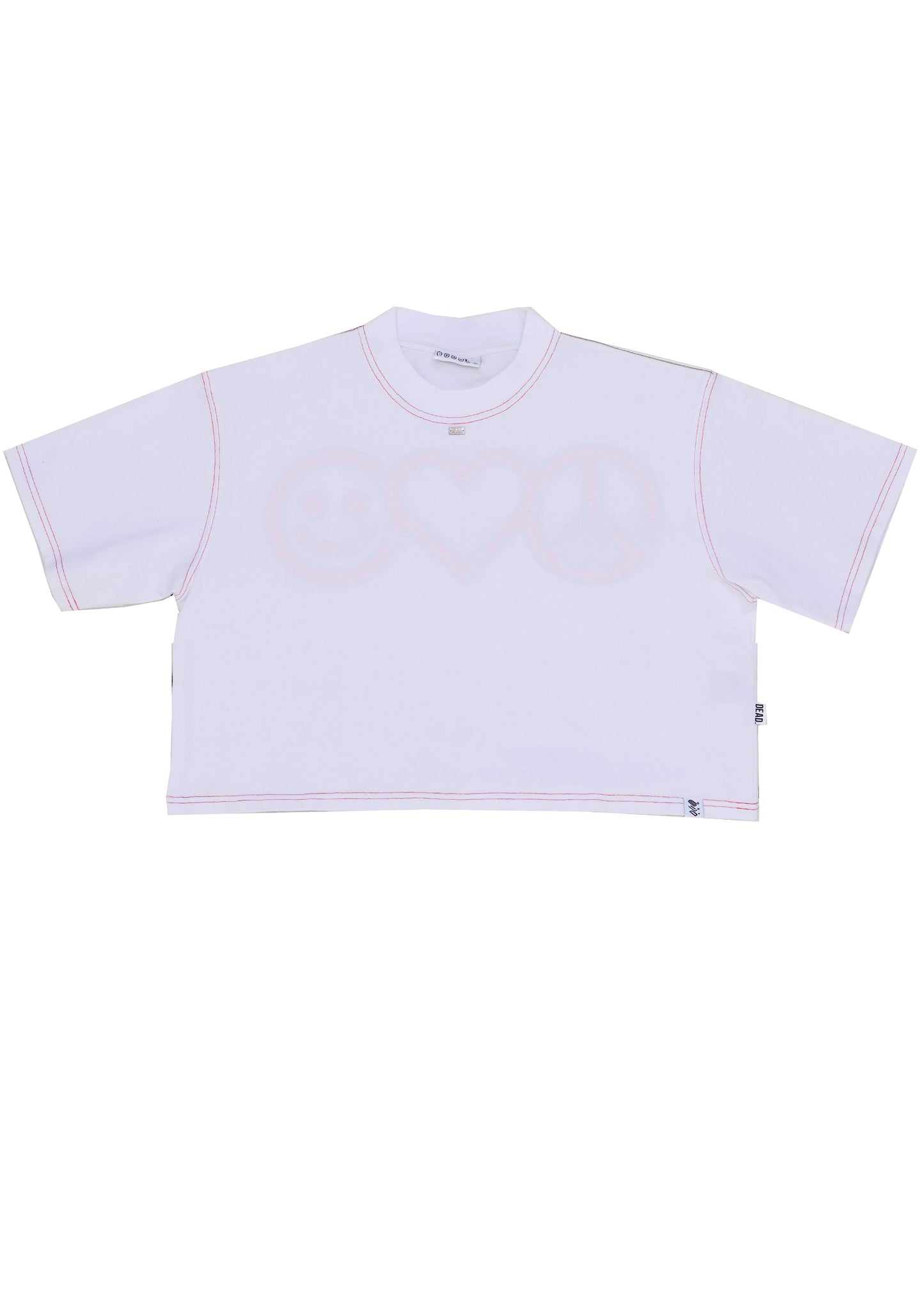 Peace, Love & Happiness Crop T-shirt W