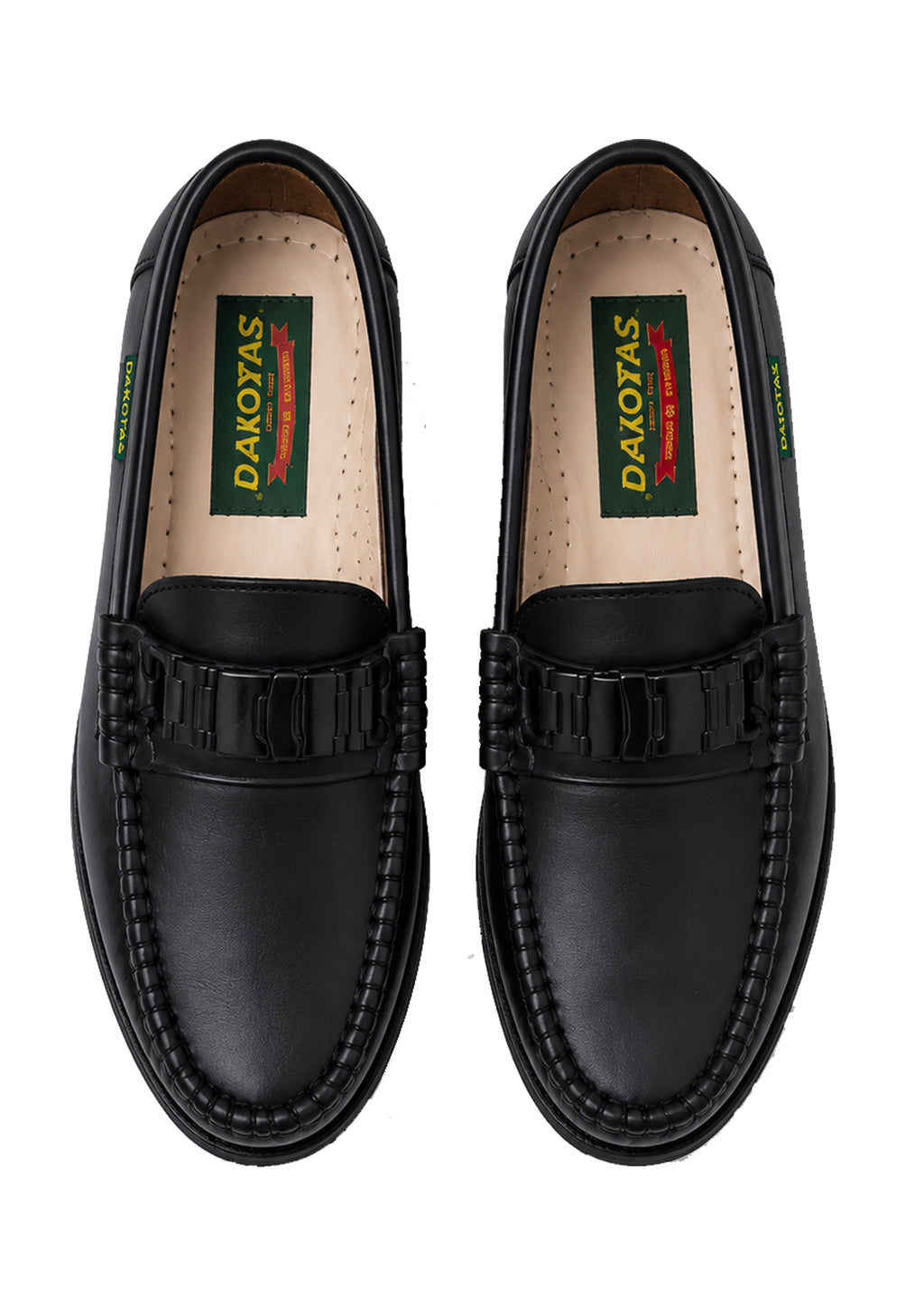 D.AKOTAS - Black Buckle Moccasins