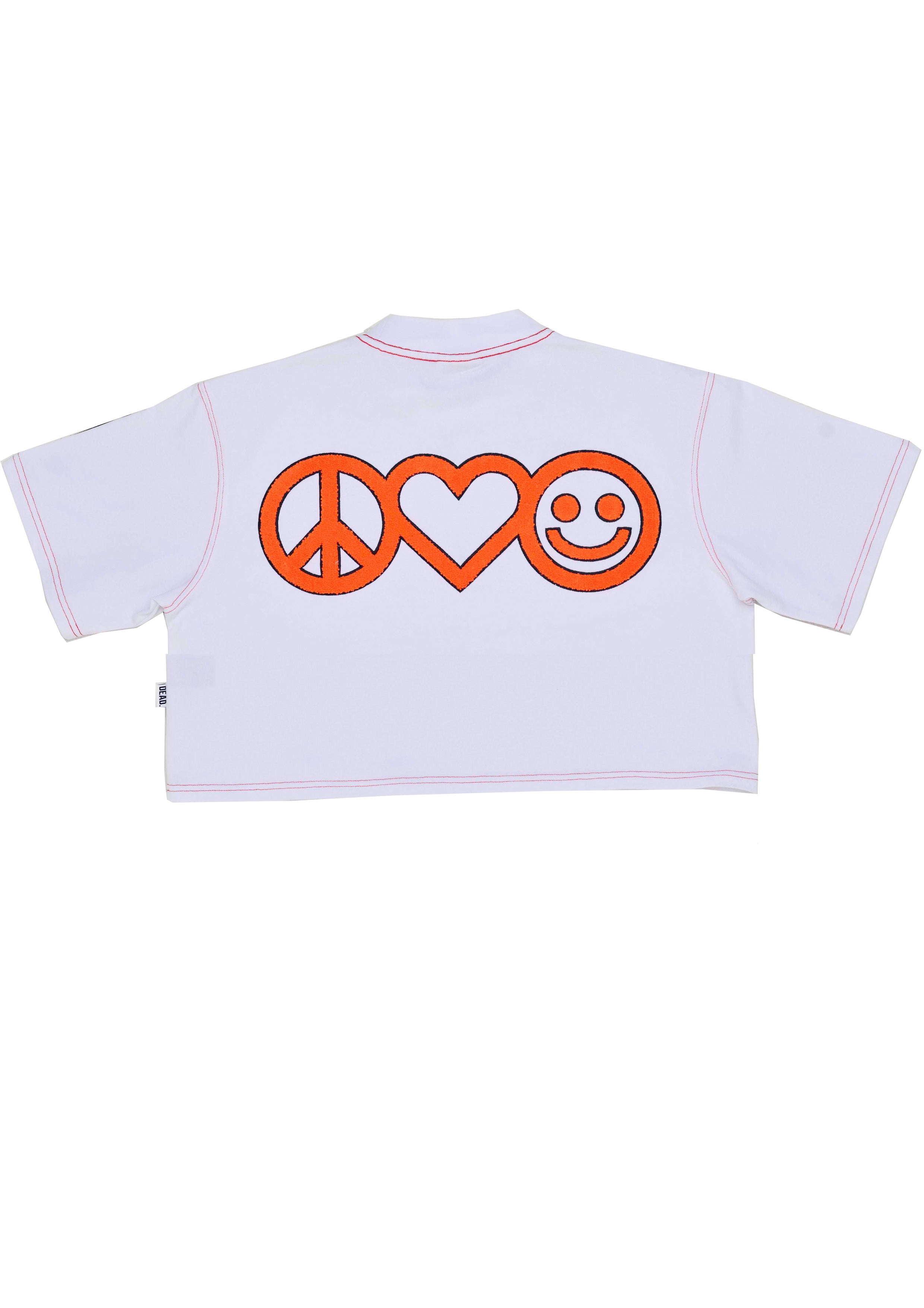 Peace, Love & Happiness Crop T-shirt